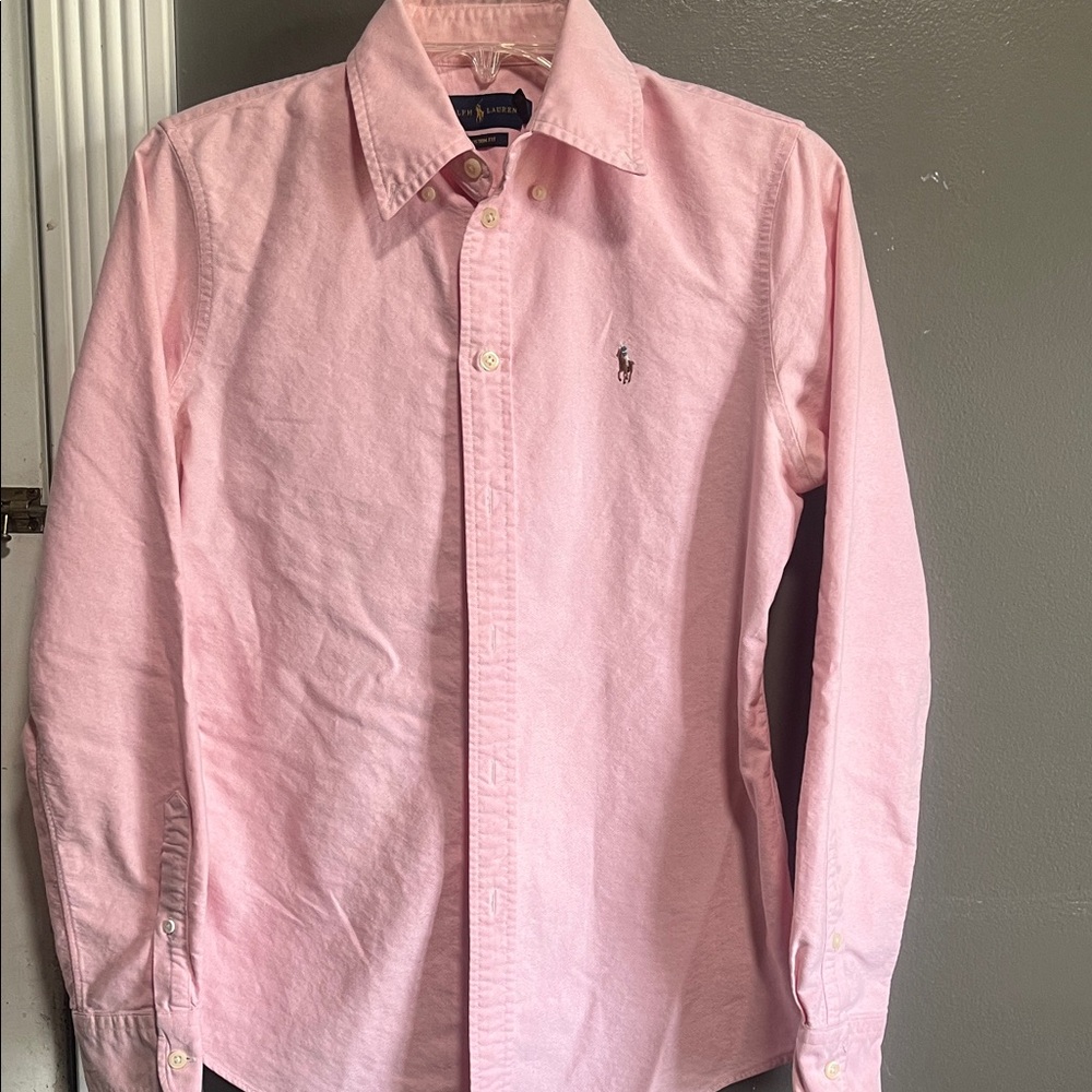 Women Polo by Ralph Lauren Light Pink Casual Shirt